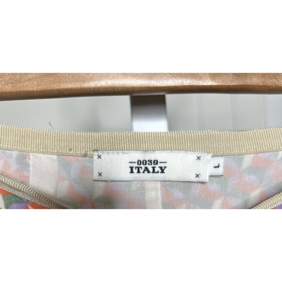 0039 Italy Tiered Short Skirt Geometric Flowy Made in Portugal Size L - Picture 8 of 9